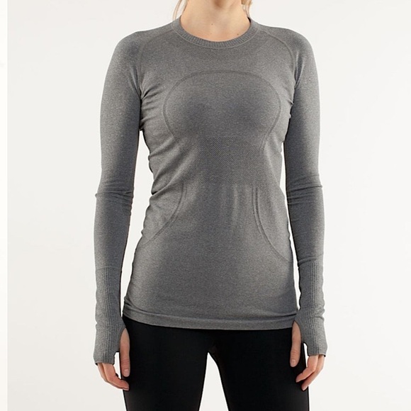 Lululemon Swiftly Tech Long Sleeve Thumbholes Dark Classic Sport Grey 6 - Picture 1 of 9